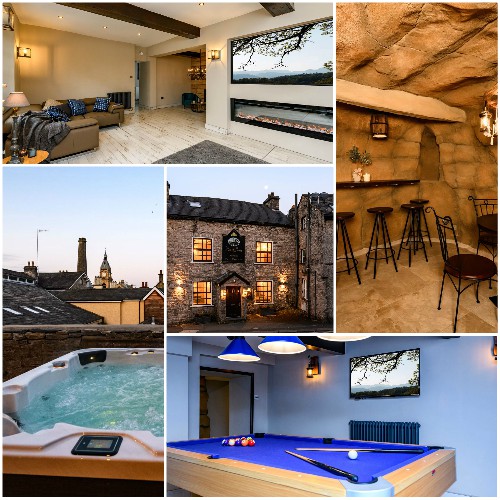 Sleeps 16 with Hot Tub / Cinema Room/ Games Room and parking for 5 cars
