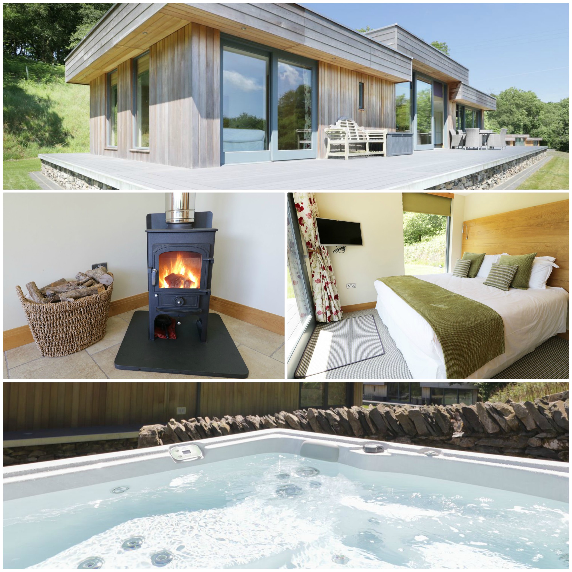 5* luxury for 6 in the Lake District with a hot tub and wood-burning stove