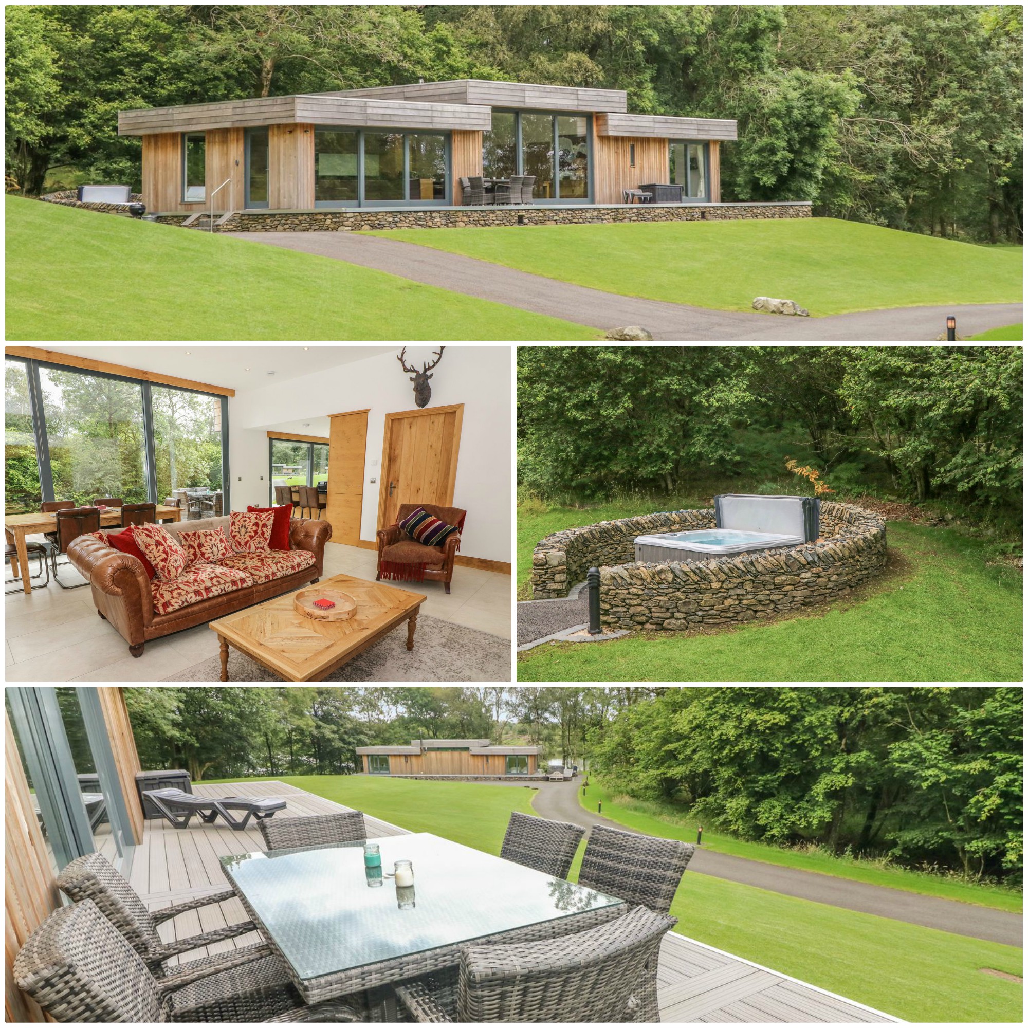 5* retreat for up to 6 close to the southern tip of Windermere and with its own hot tub