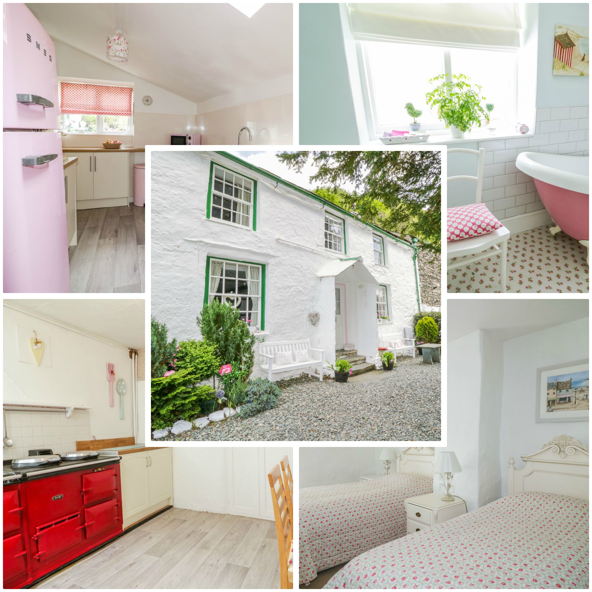 glowing reviews for this beautiful Lakeland cottage - a must for those with kids who love pink!